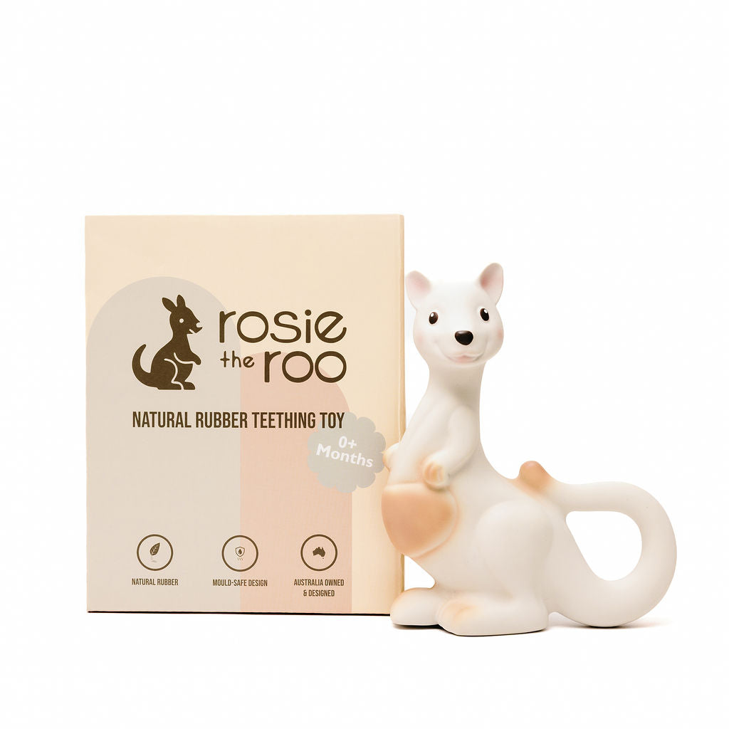 Rosie the Roo:  Natural Rubber Teething Toy